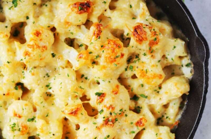 Cheesy Garlic Cauliflower Gratin