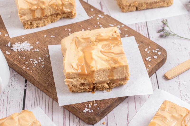 Salted Dulce de Leche Cheesecake Bars