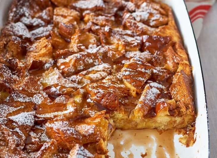 Christmas Morning Eggnog French Toast Casserole