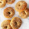 a group of bagels with sprinkles