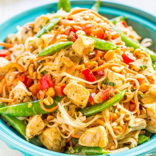 Thai Peanut Butter Chicken with Noodles