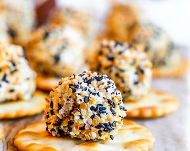 Everything-Bagel Crusted Goat Cheese Bites